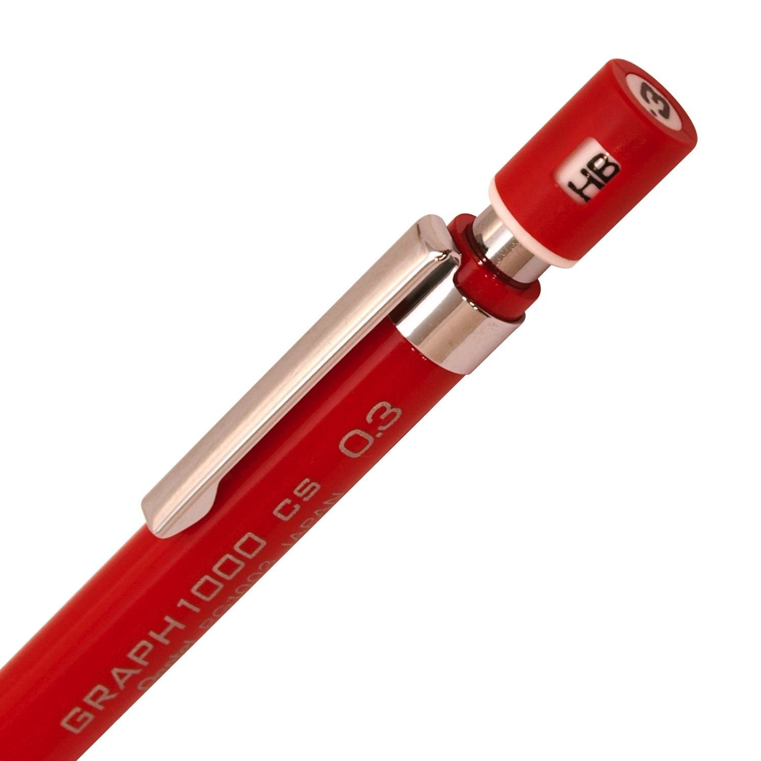 0.3mm Red Mechanical Pencil Graph 1000 CS Fine Writing Instrument from Japan