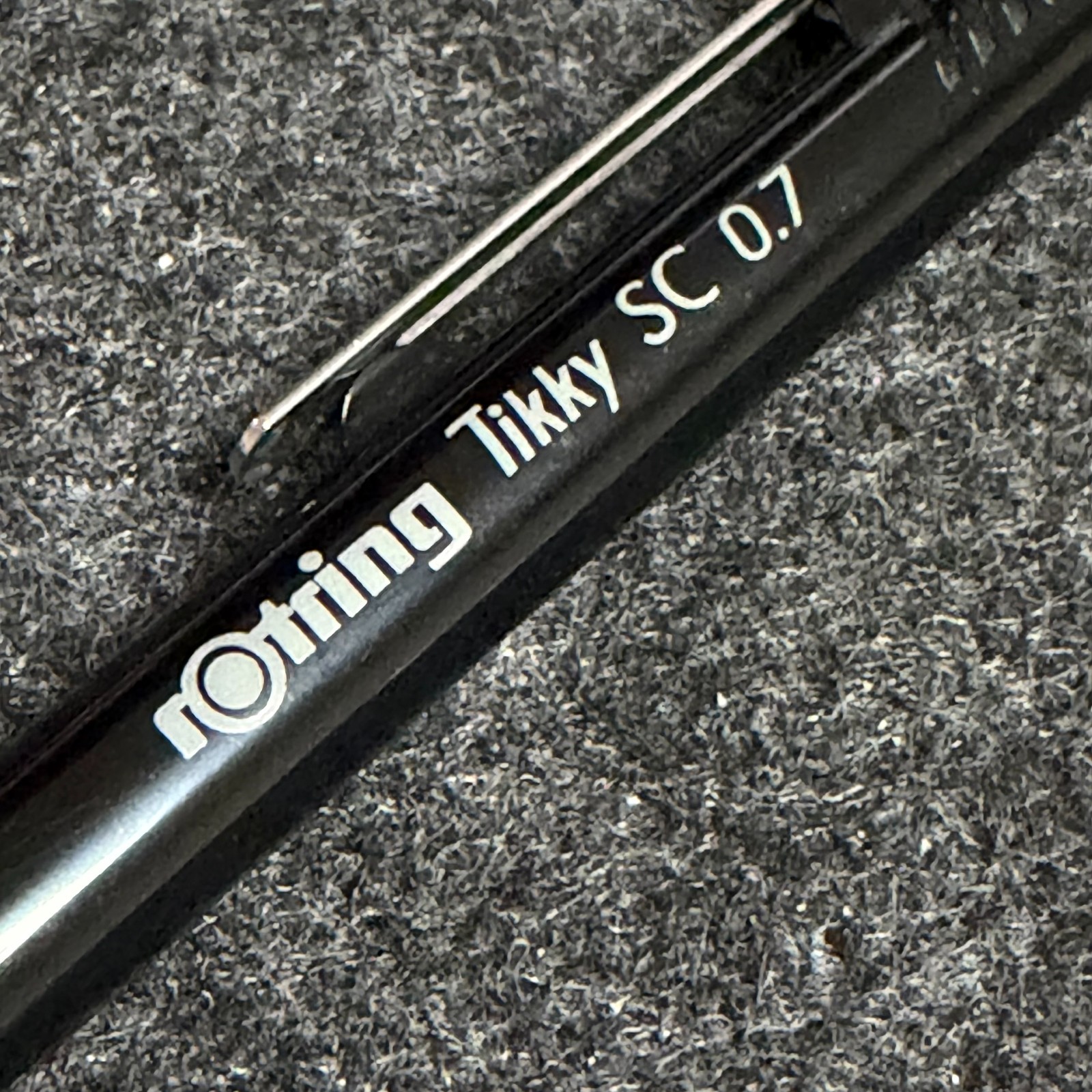 NOS Vintage rOtring Tikky SC 0.7 mm Black Retractable Sleeve Pencil Germany