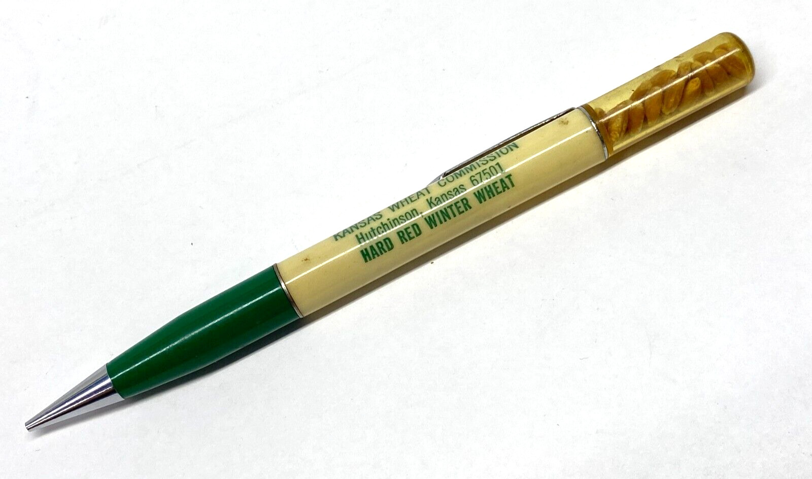 VTG Ritepoint Mechanical Pencil Kansas Wheat Commission Wheat Seeds Clear Cap