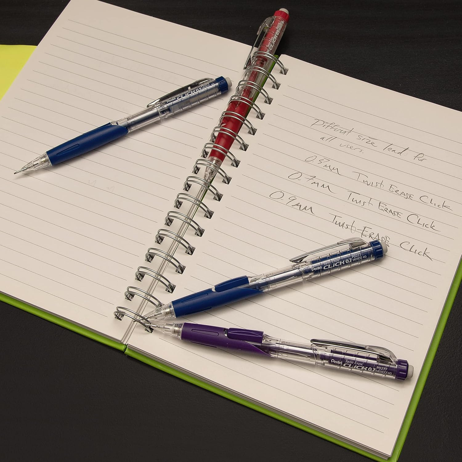 Twist Erase Mechanical Pencil 0.5mm, Click Advance, Pack of 2