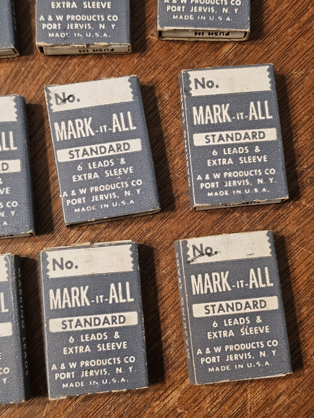 Vintage Mark-It-All Standard Leads Lot Of 12 Packs Each Has 6 Leads & Sleeve NEW