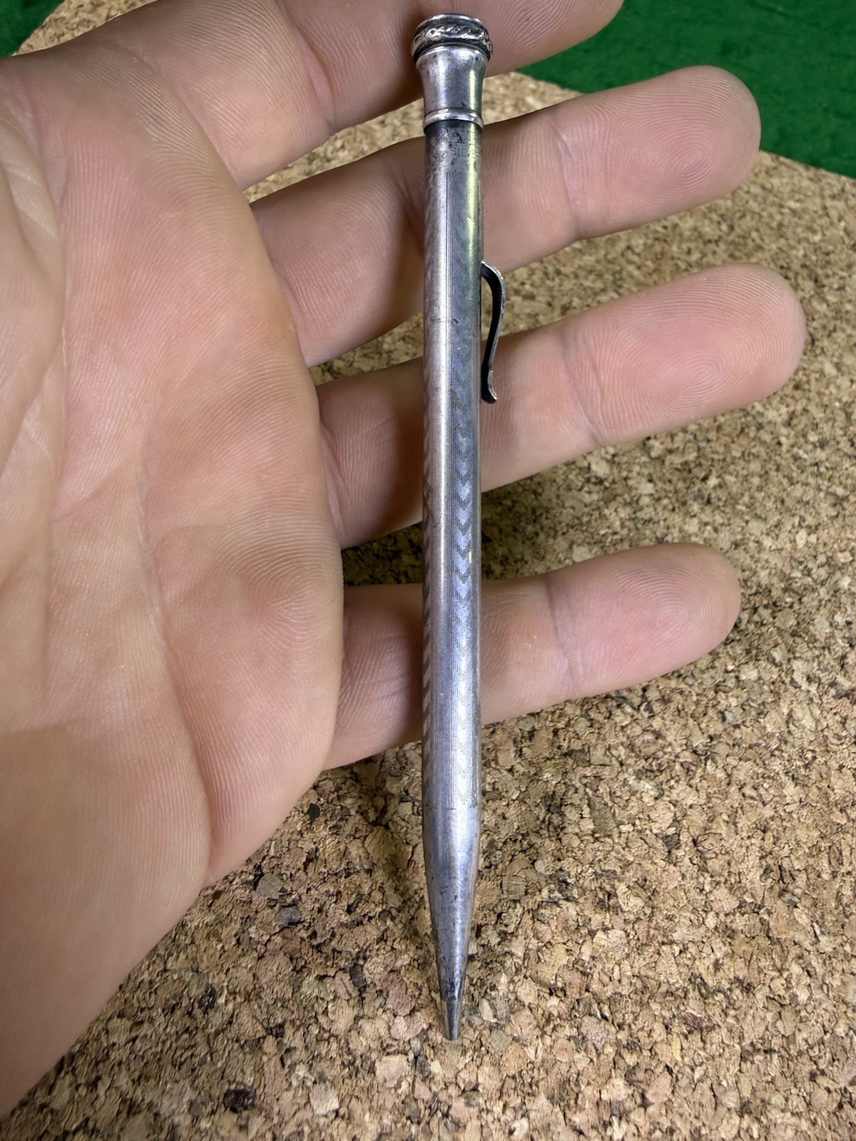 VTG Wahl Eversharp Engraved Silver Plated Mechanical Pencil Art Deco