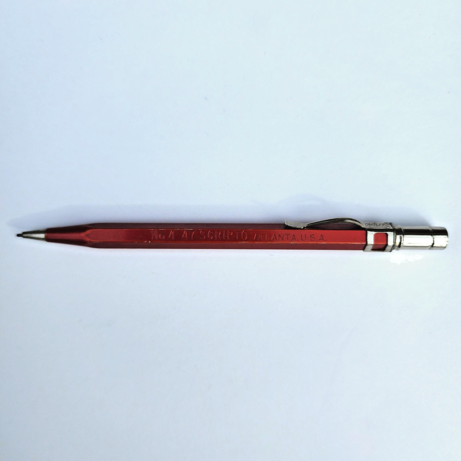 SCRIPTO No. 4 – 47 MECHANICAL PENCIL RED Orange Tone