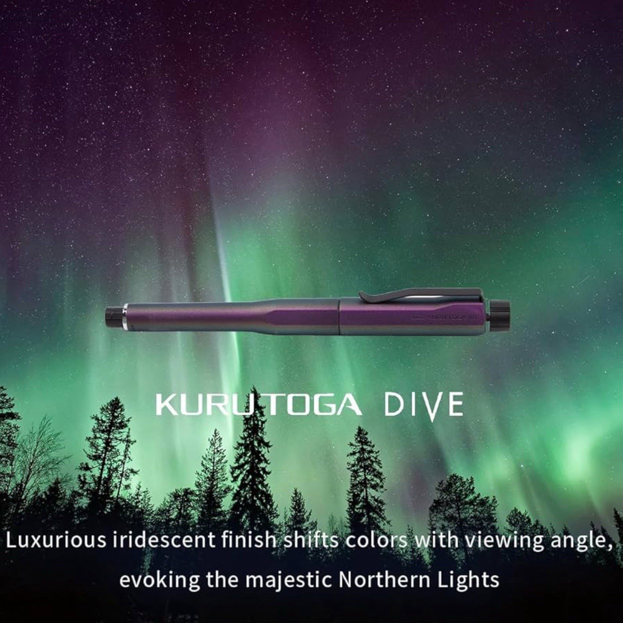 Kuru Toga Dive 0.5mm Mechanical Pencil M5-5000 “Aurora Purple” Uni Mitsubishi