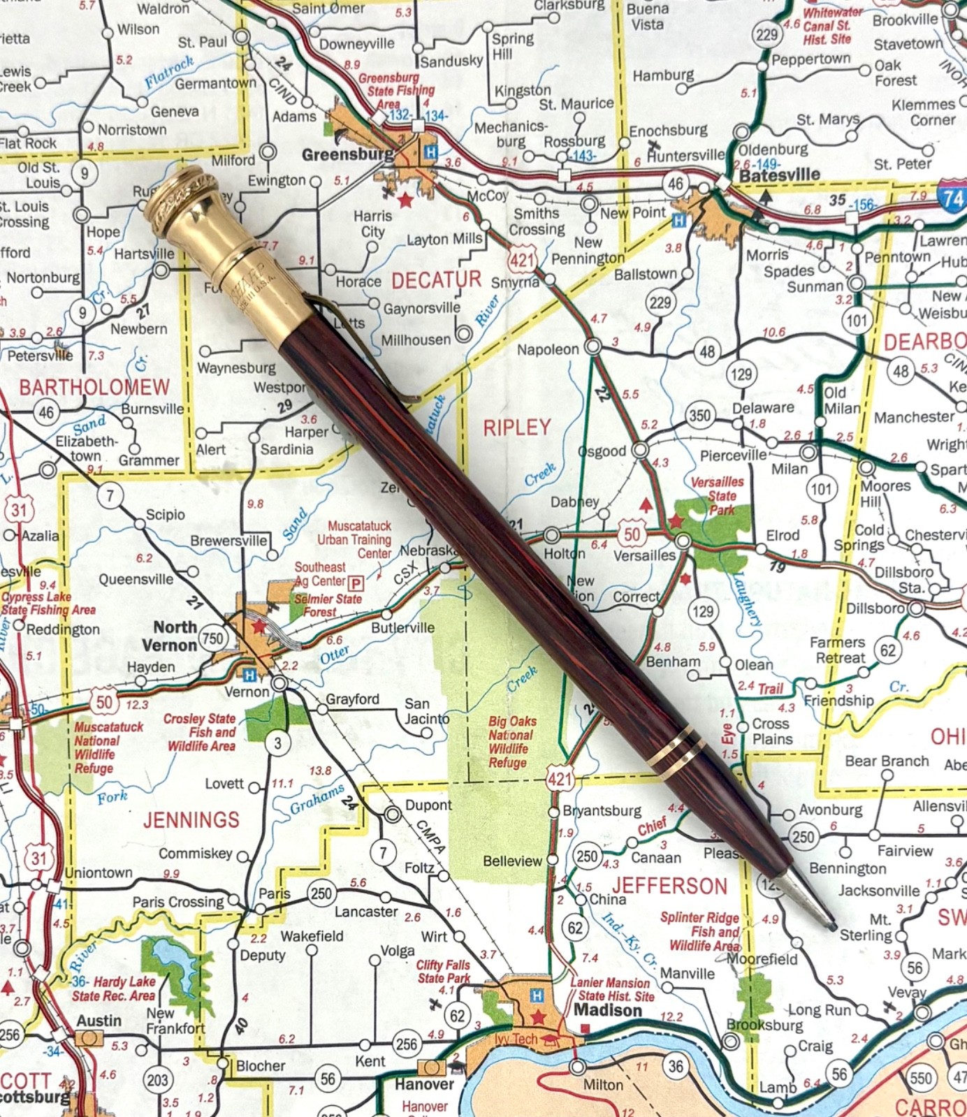 Vintage 1920s Wahl Eversharp “Rosewood” mechanical pencil with gold-filled trim