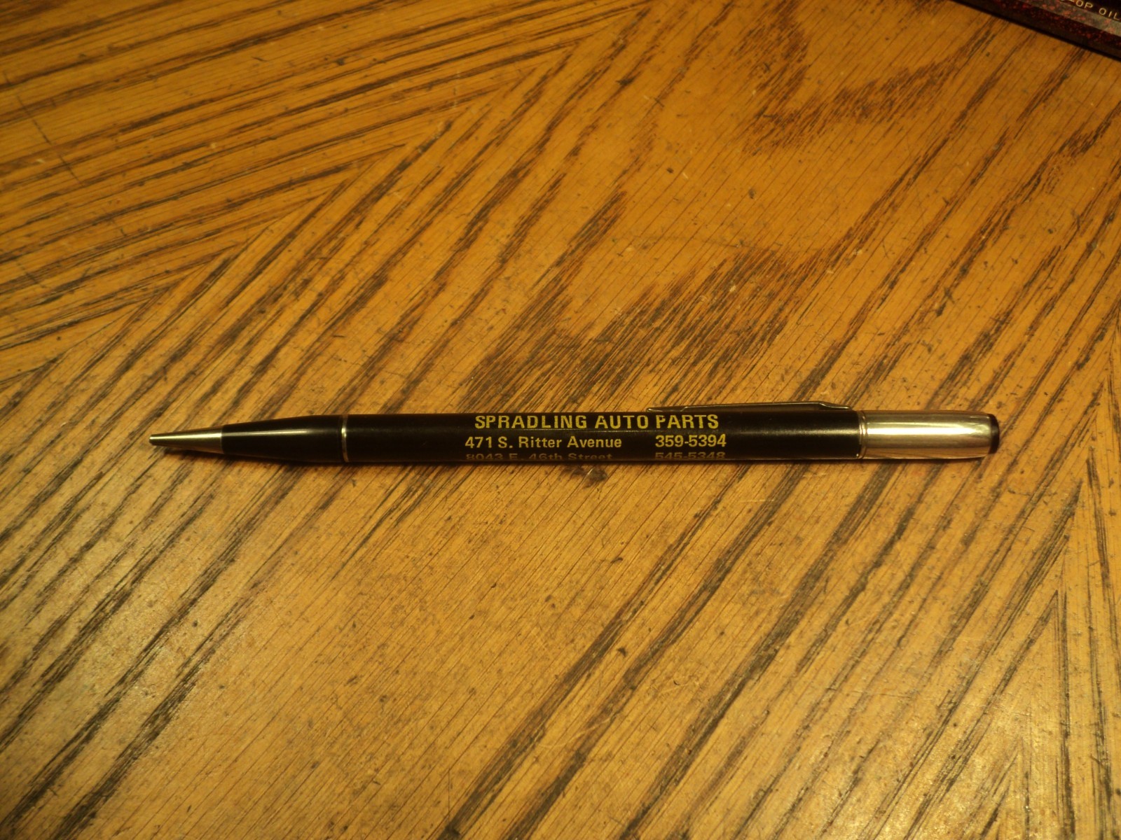 Vintage Autopoint Mechanical Pencil Spradling Auto Parts Metal Cap 5-5/8″ Long
