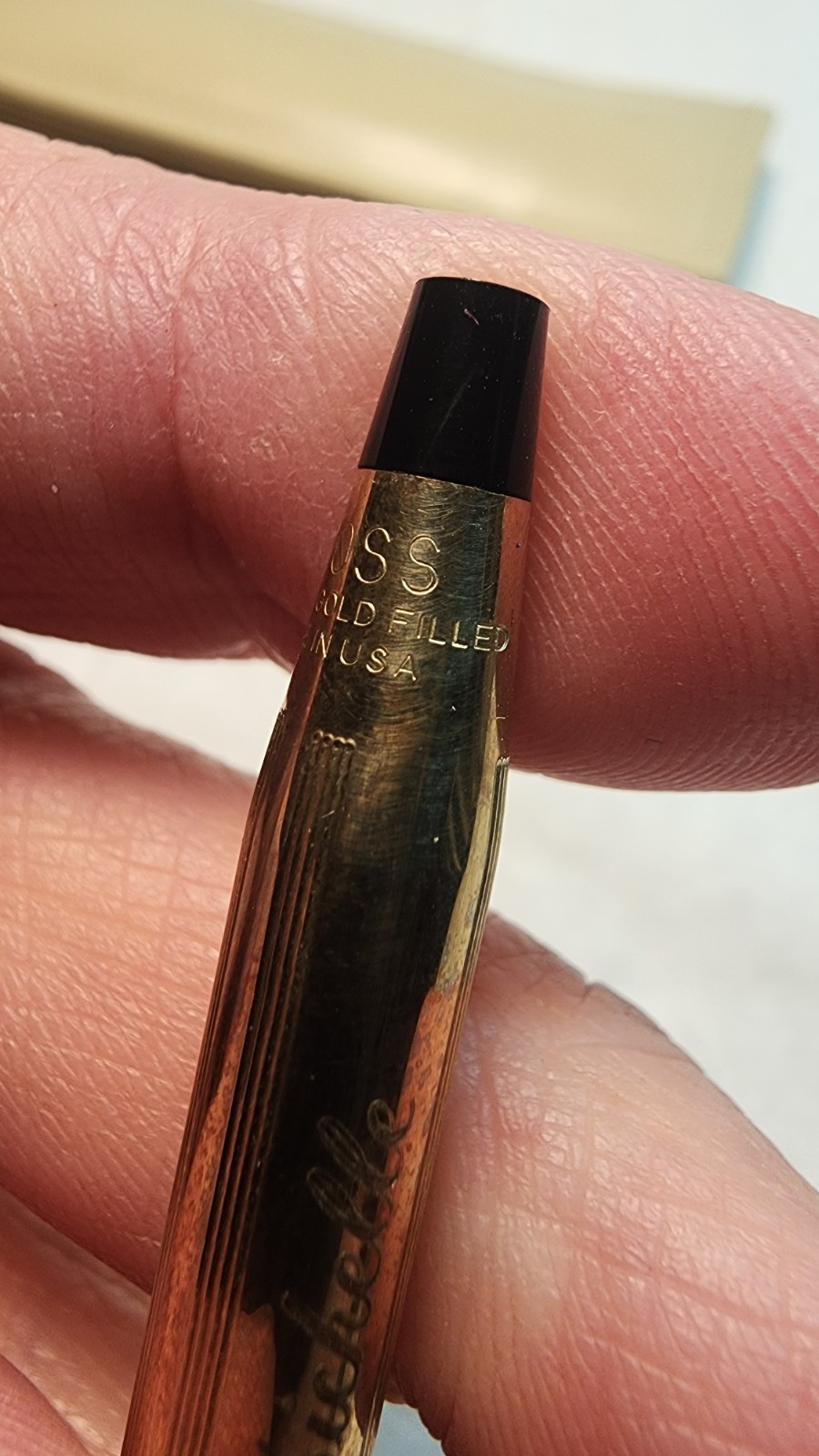 Vintage Cross Mechanical Pencil 1/20 10k Gold Filled with soft case, Engraved