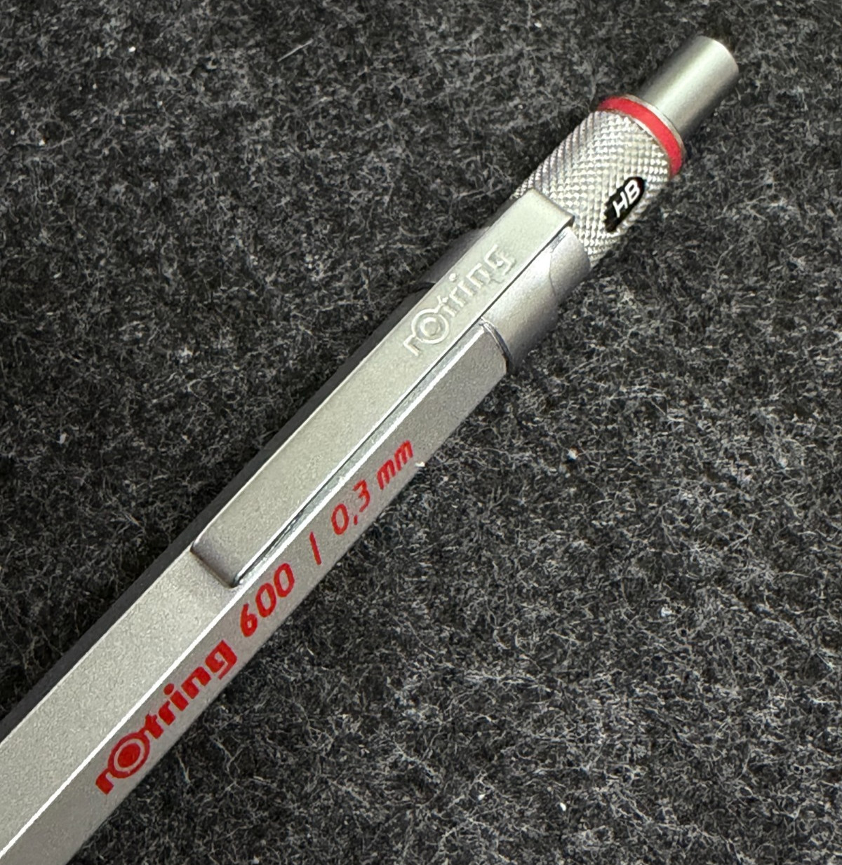 Vintage 1990 rOtring 600 0.3mm Silver Mechanical Pencil Used Rare 502 613