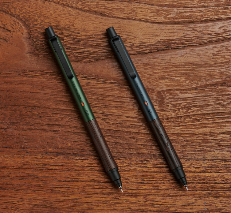 uni Mechanical Pencil KURUTOGA Wood 0.5mm Steel Gray M5KW1P.23 Japan Stationery