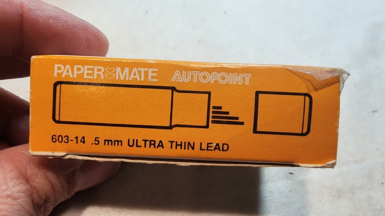 Vintage Autopoint Black Med Hard Leads Box of 10 Tubes .5 mm Paper Mate, 603-14