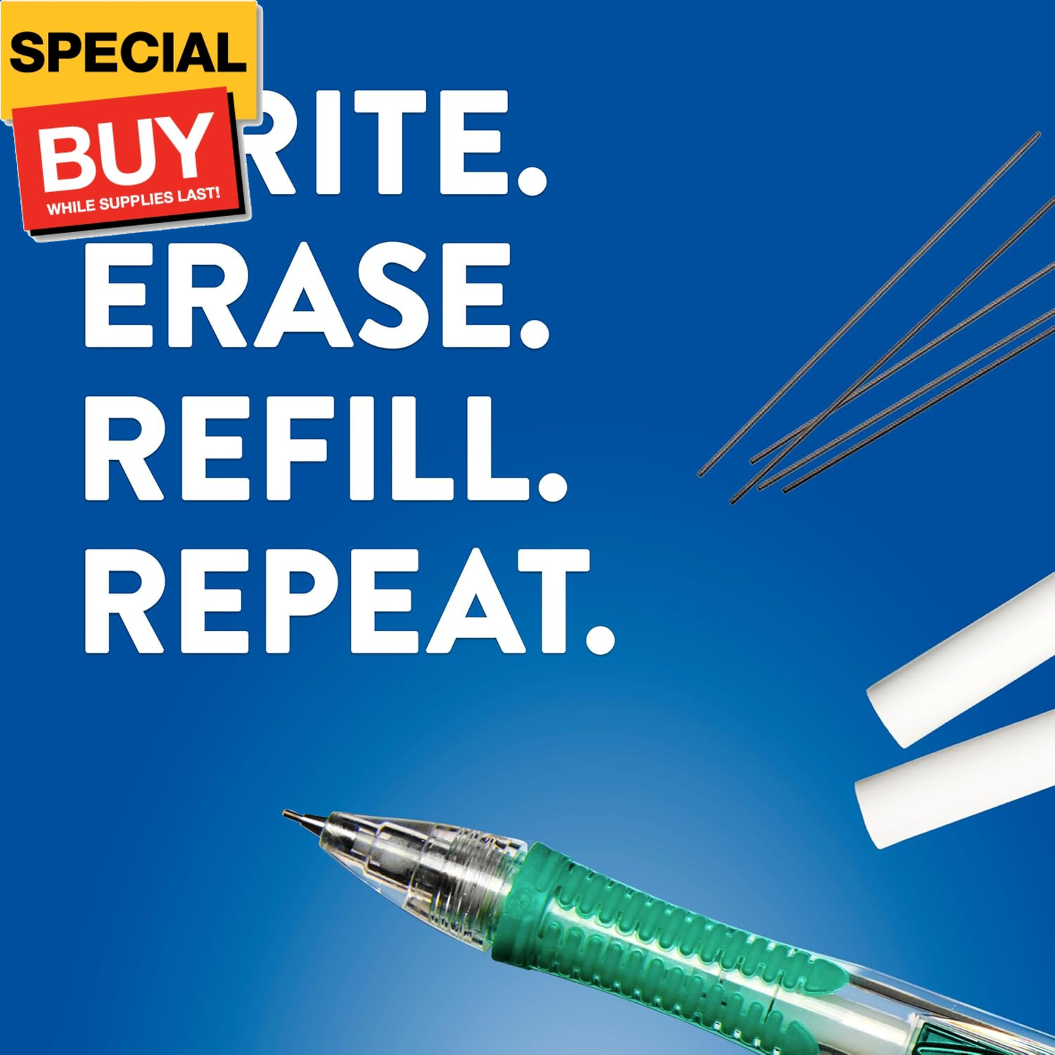 Clearpoint Mechanical Pencils 0.7mm, HB #2 Pencil Lead, 2 Pencils, School Suppli