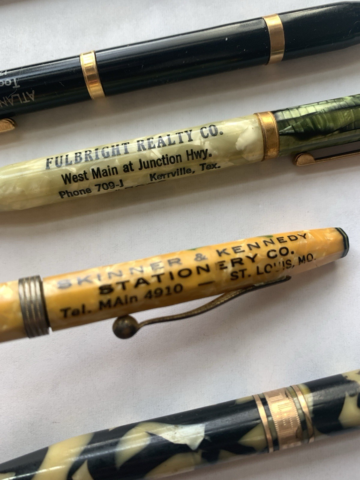6 Lot Vintage Advertising Celluloid Mechanical Pencils RediPoint Wings Skinner