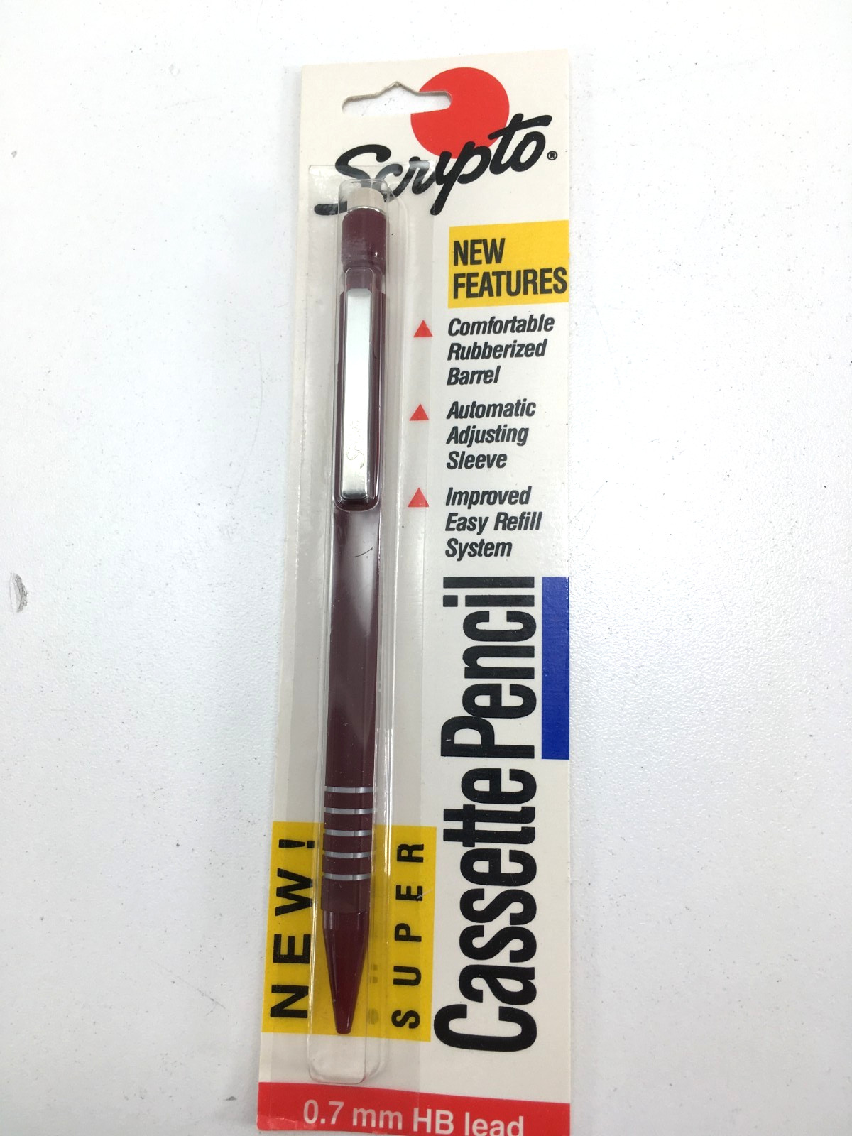 3-Pack 1990 Scripto Super Cassette Mechanical Pencil P1470C .7mm Lead Japan Red