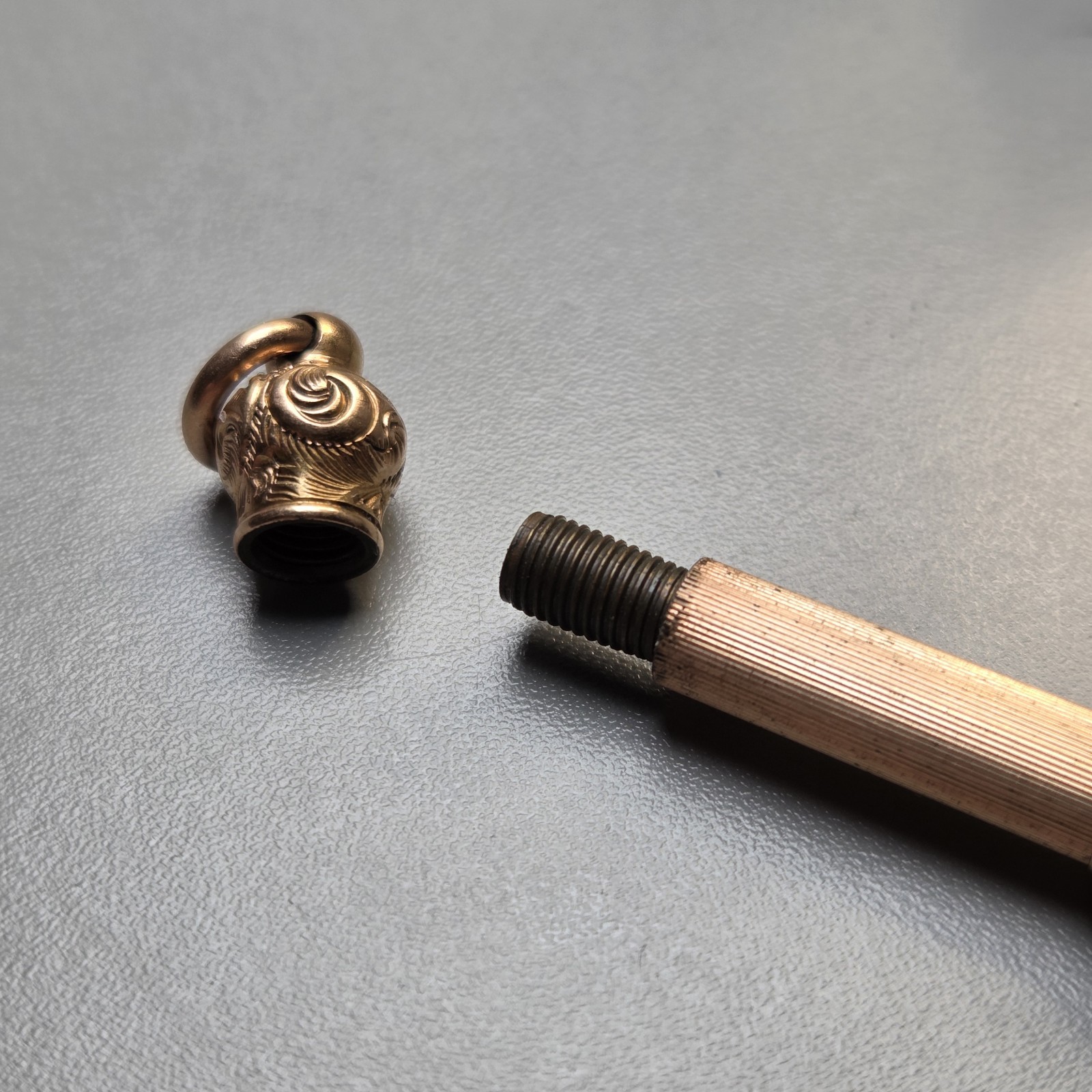 EDWARD TODD & Co. CELLULOID GOLD-FILLED RETRACTABLE MECHANICAL PENCIL CHATELAINE