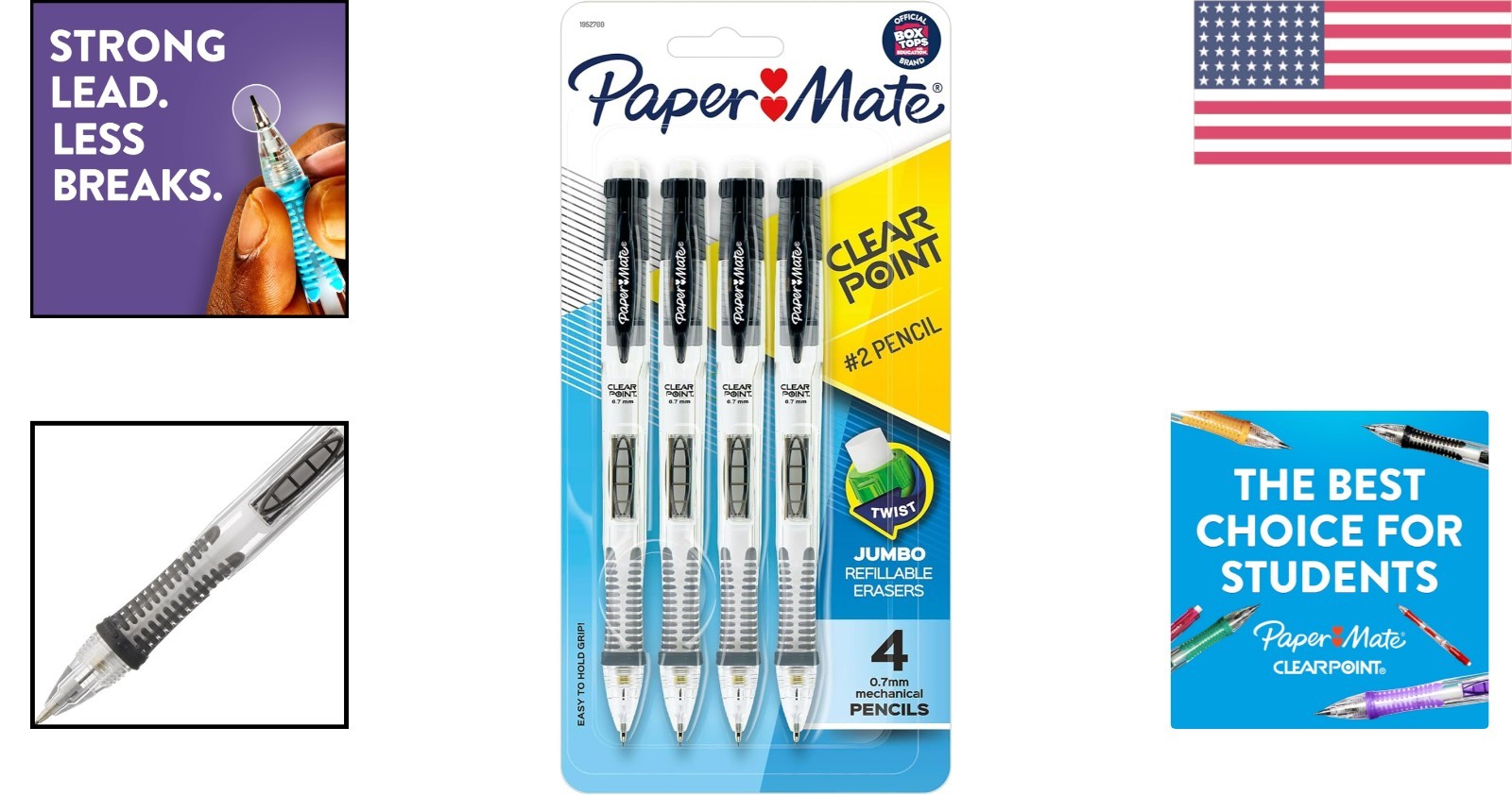 Versatile Clearpoint 0.7mm Mechanical Pencils – 4 Count for Drafting & Sketching