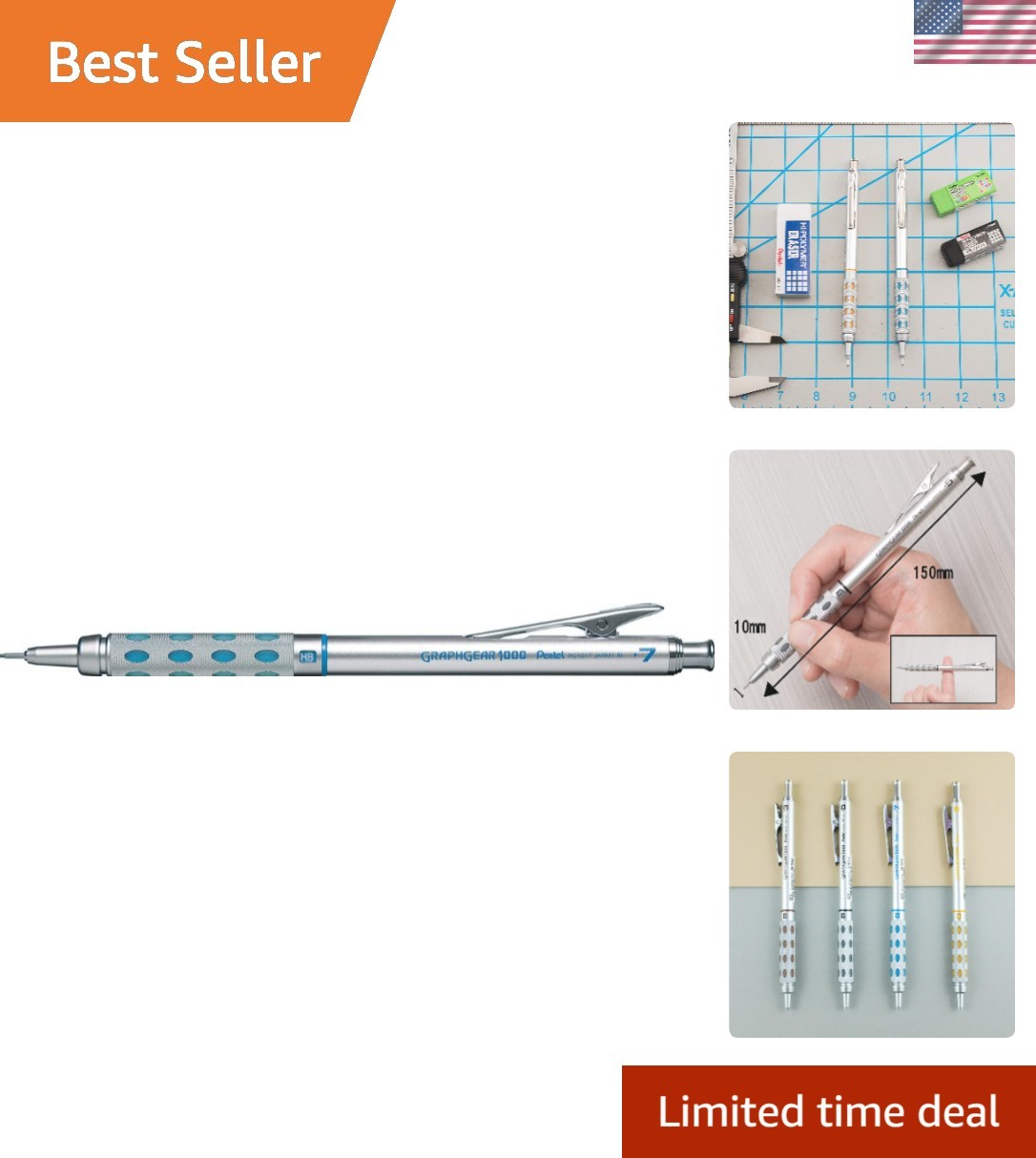 Durable Retractable Drafting Pencil with HB Lead – Ideal for Technical Drawing