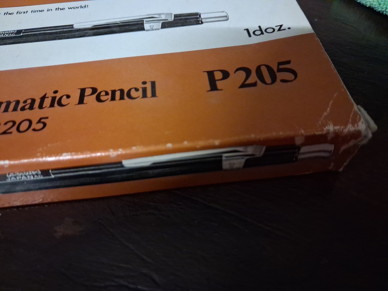 Pentel P205 0.5mm Black Mechanical Pencil -Vintage Japan X 12 Pencils New