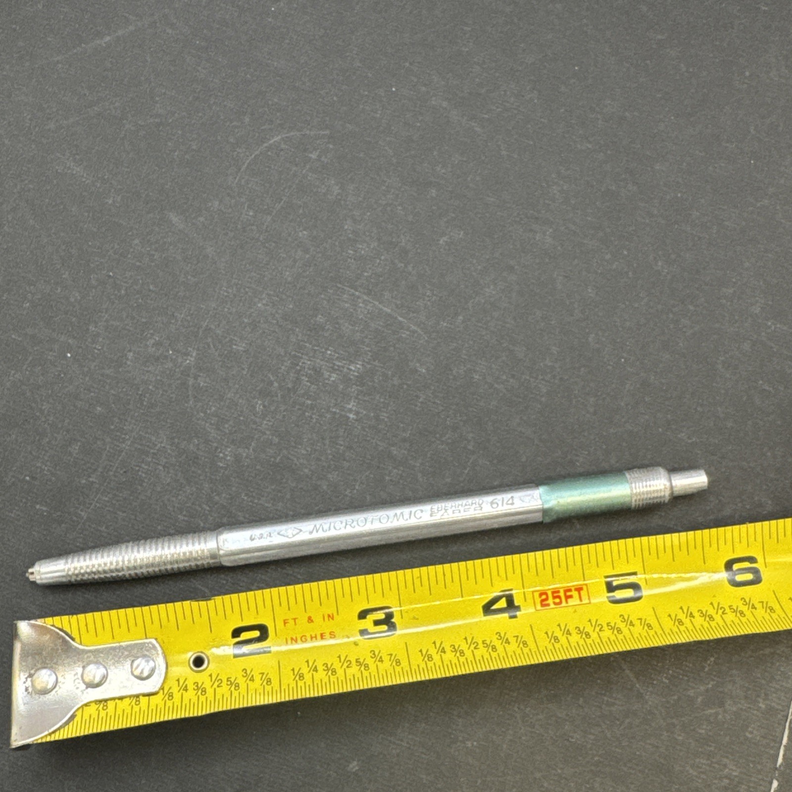 Vintage Eberhard Faber Microtomic 614 Mechanical Pencil Aluminum USA Rare 70’s