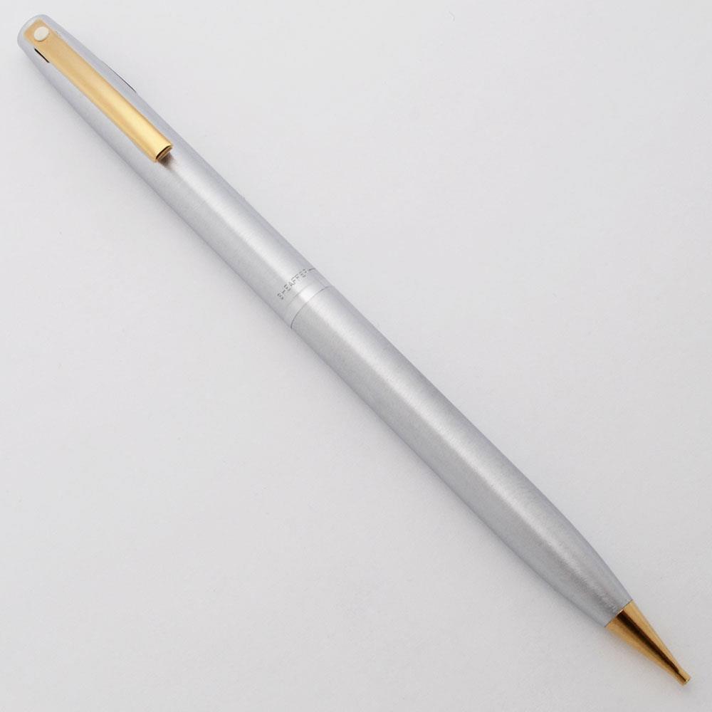 Sheaffer Quasi-Imperial 444X Pencil – Brushed Chrome Gold Trim, .7mm Leads (New)