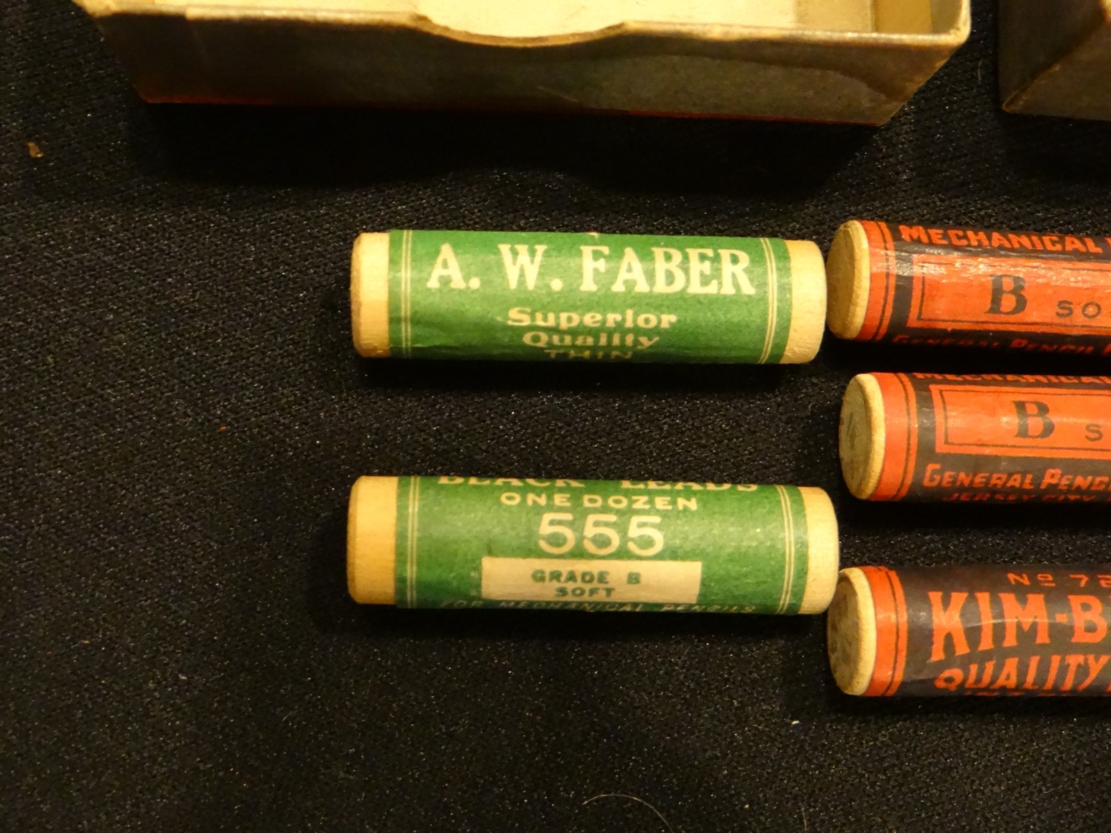 Early 1900’s AW Faber + Kimberly Pencil Leads Grade B Soft 2B Very Soft NOS RARE