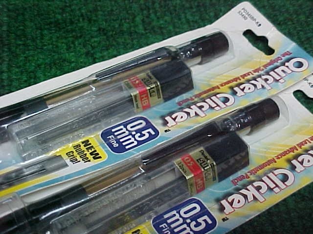 Lot (2) NIP Vintage Pentel “QUICKER CLICKER” Smoke Barrel 0.5 Fine Pencils JAPAN