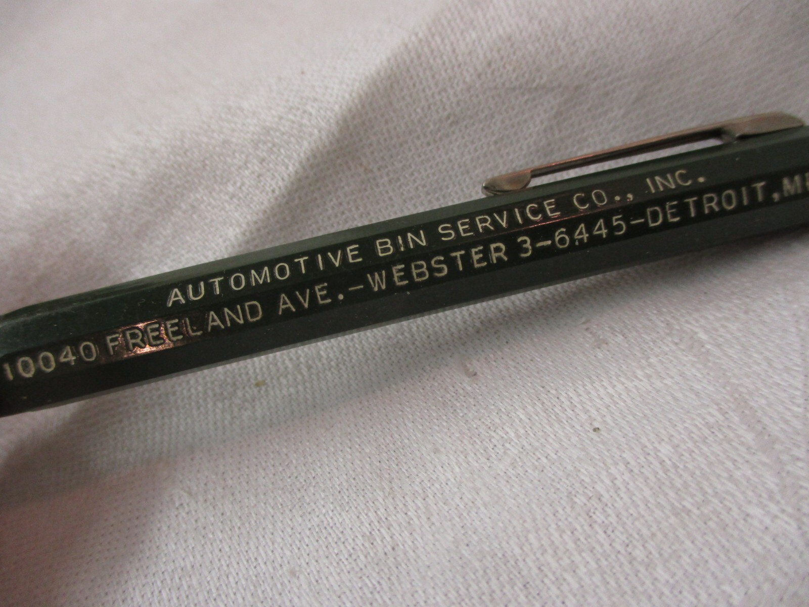 1940’s Autopoint black green Mechanical Pencil Automotive Bin Service Detroit