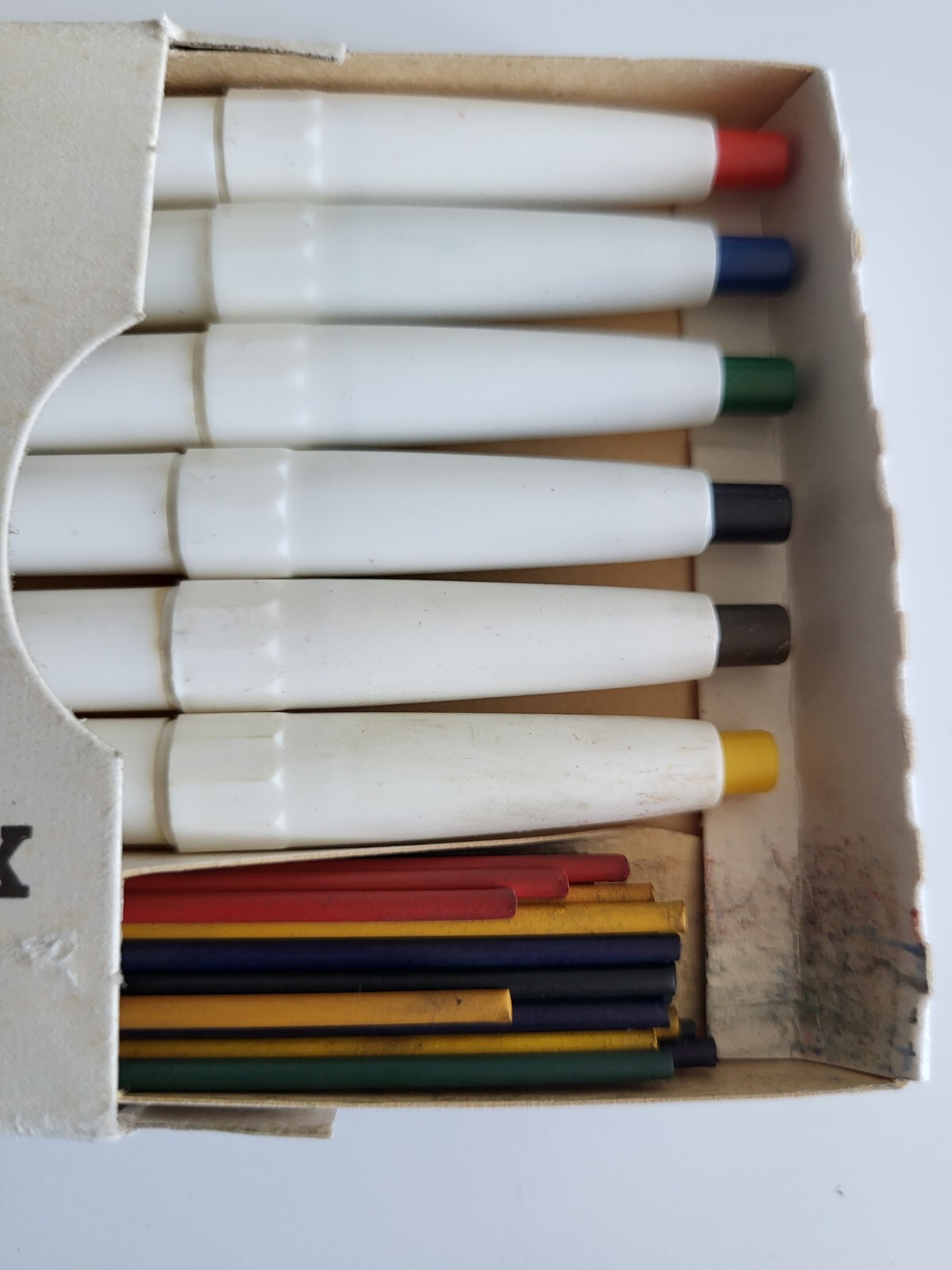 6 Vintage Soviet Era Ukrainian Round Mechanical Pencils ,Boxed NEW !!!