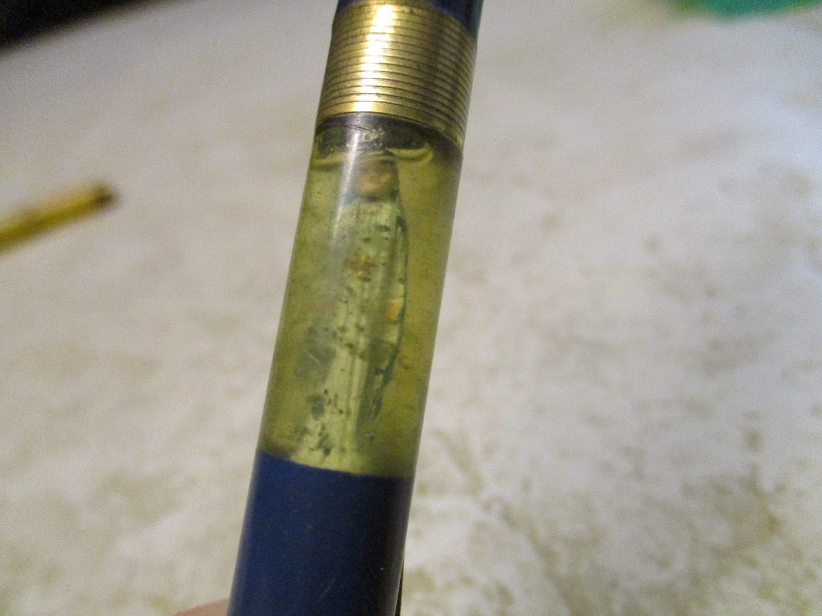 VTG Religious Mechanic Pencil Blue Everlast Floaty Floating Pen Virgin Mary M37