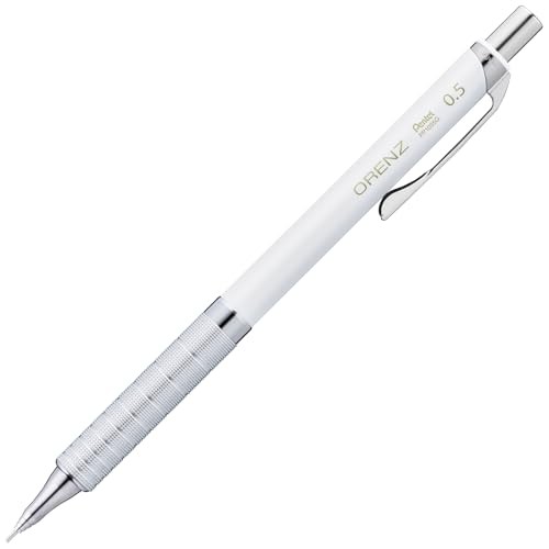 Pentel ORENZ METAL GRIP 0.5mm mechanical pencil, white barrel.