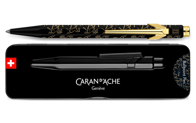 Caran d’Ache 849 Metal Ballpoint Pen in Horse Black – NEW in Box