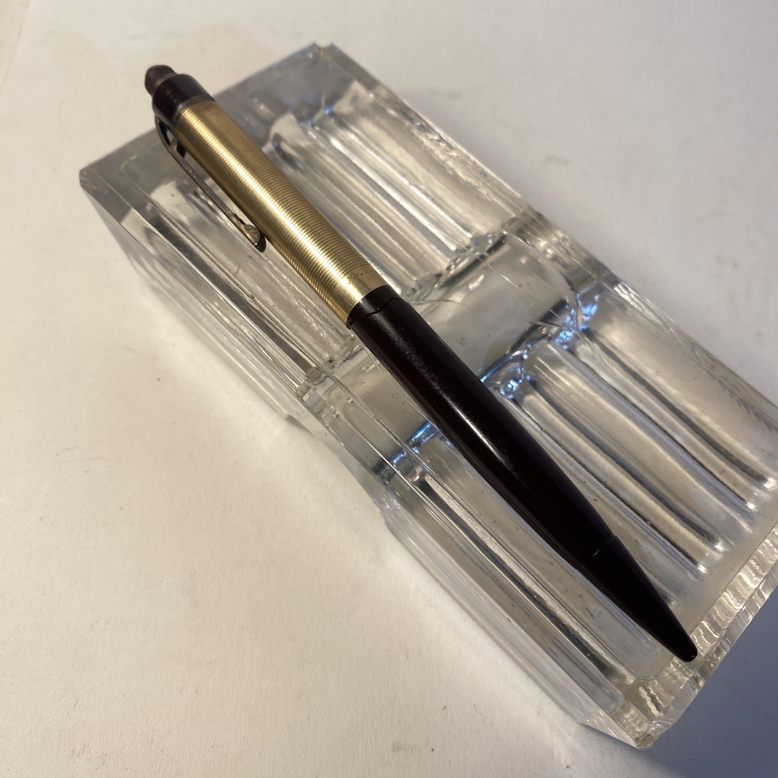 Eversharp Skyline Burgundy Mechanical Pencil 1/10 14 K.Y.G.F. Vintage 40s PARTS
