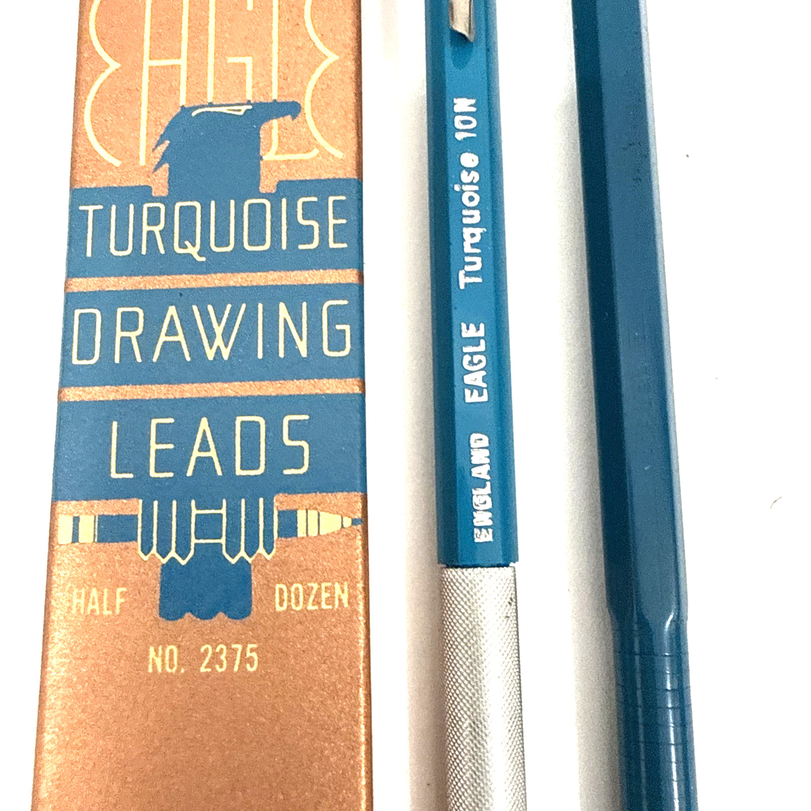 VTG Eagle Berol Turquoise 10N & 9 Lead Holder Drafting England & 2H Lead 2375