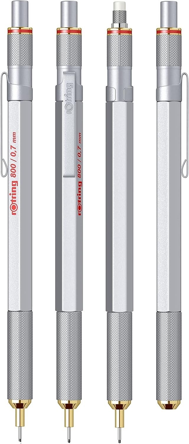 Silver 0.7mm Mechanical Pencil – Twist and Click Retractable