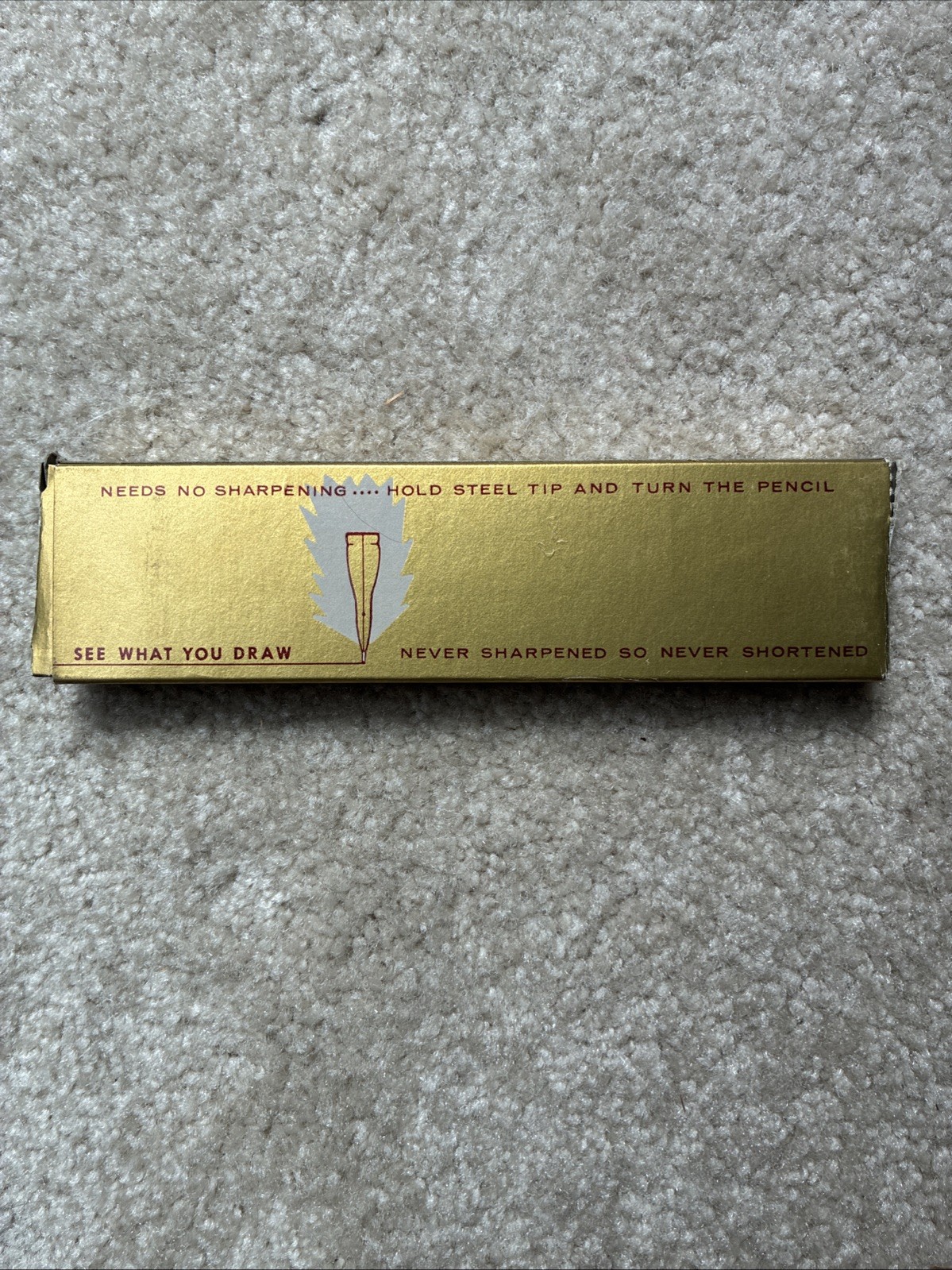 Vtg DUR-O-LITE D-1 No Sharpening Pencils Film King Box of 12 NOS Made in USA
