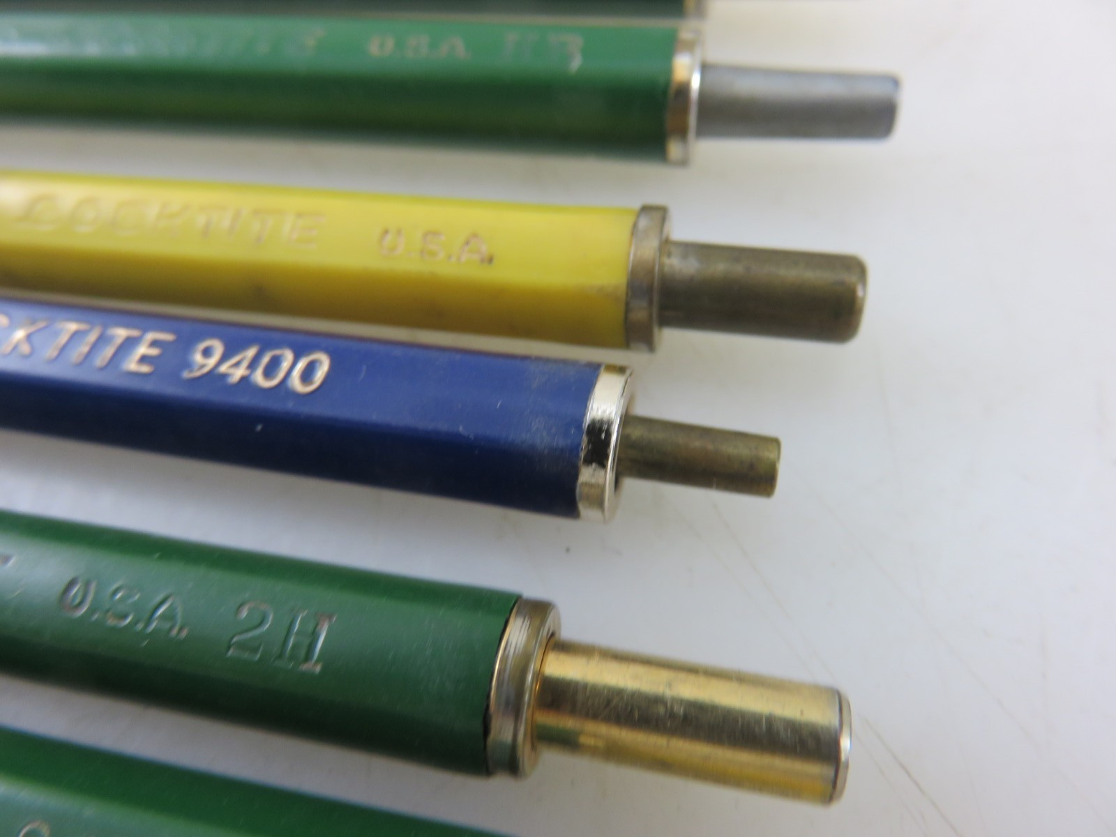 Faber Castell Locktite Mechanical Drafting Pencil 9400 2H 4H F 6H HB 8pc Set