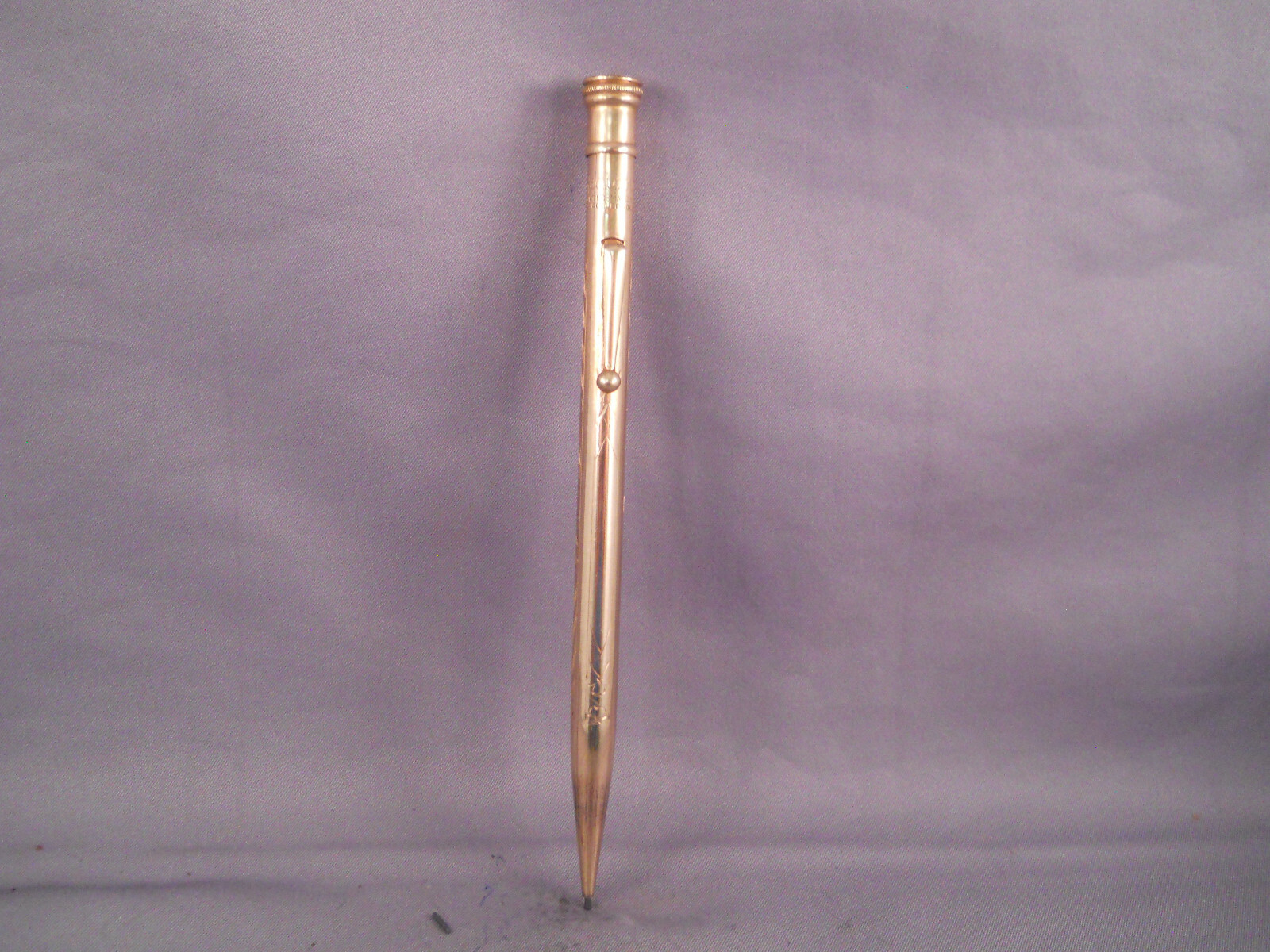 Redipoint Vintage Rolled Gold l.lmm Pencil –working—HAND ENGRAVED