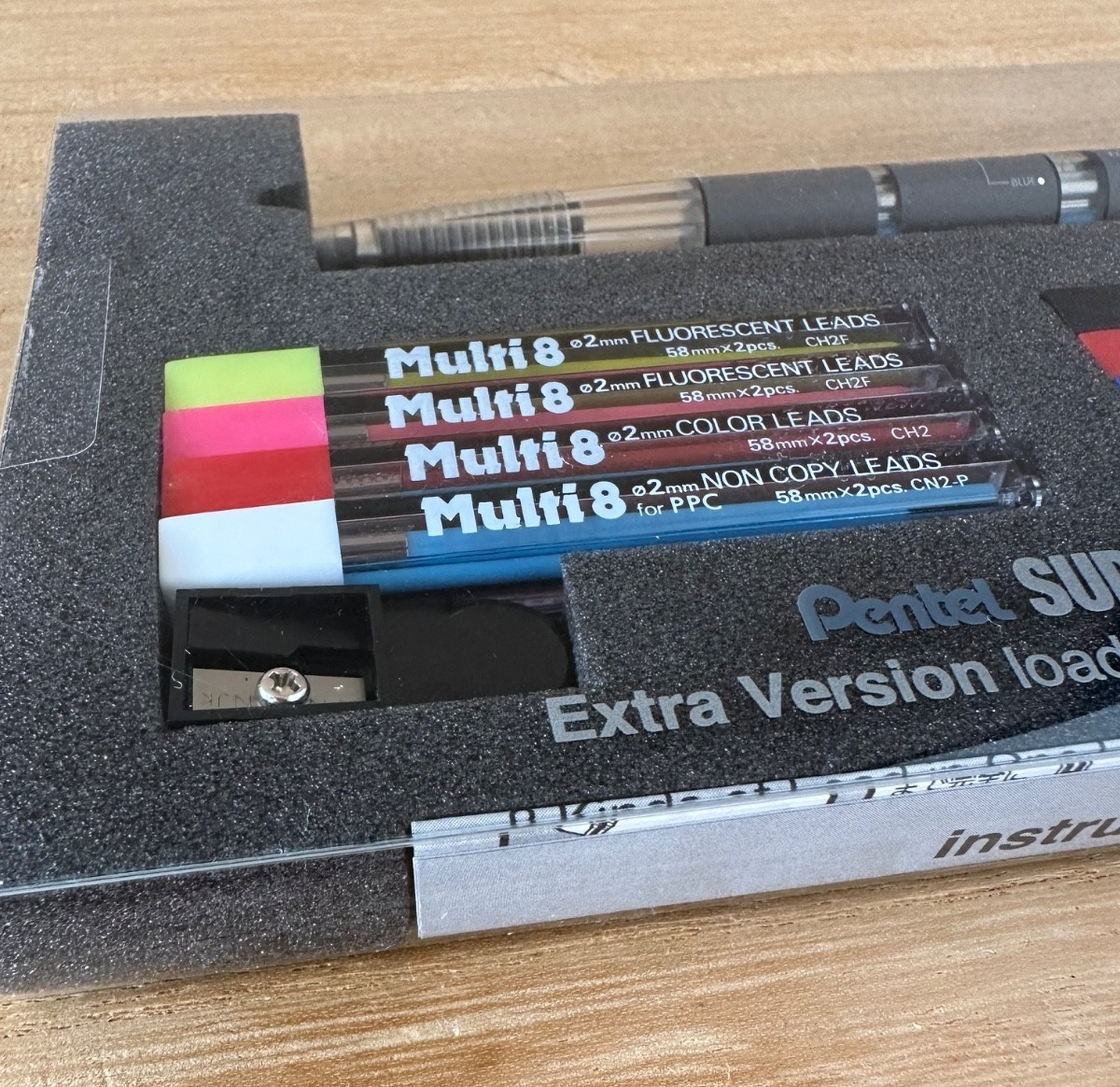 Pentel Super Multi 8 PH803ST Pen Set 8-in-1 Ballpoint & Lead + Refills Japan