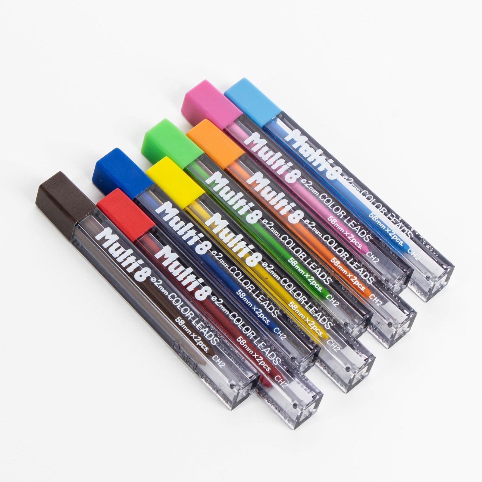 8 Color Automatic Pencil Set with Assorted Clips, Lead Refills & Sharpener