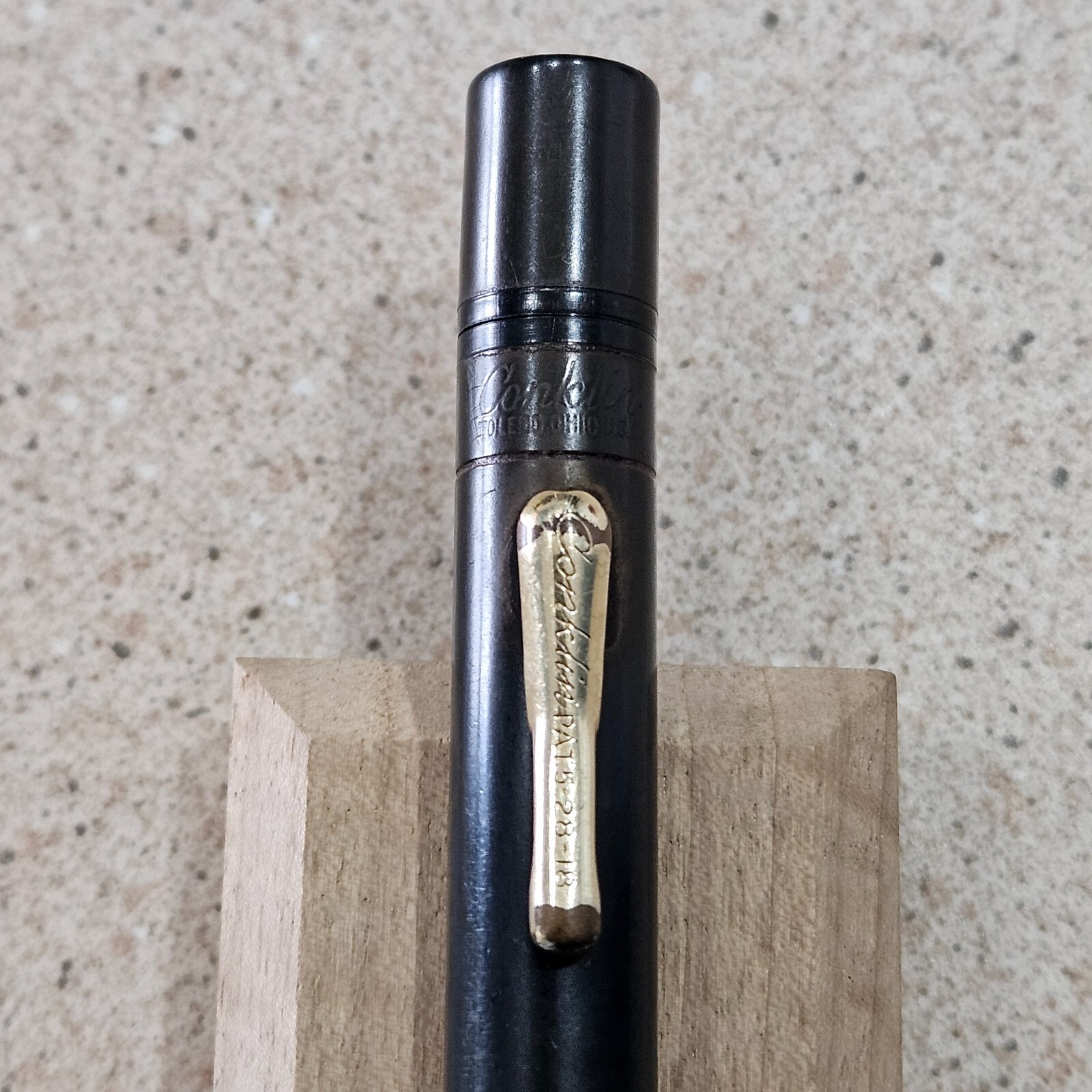 Conklin Endura Black Rings Gold Filled Trim 5.5″ Mechanical Pencil PAT 5-28-18