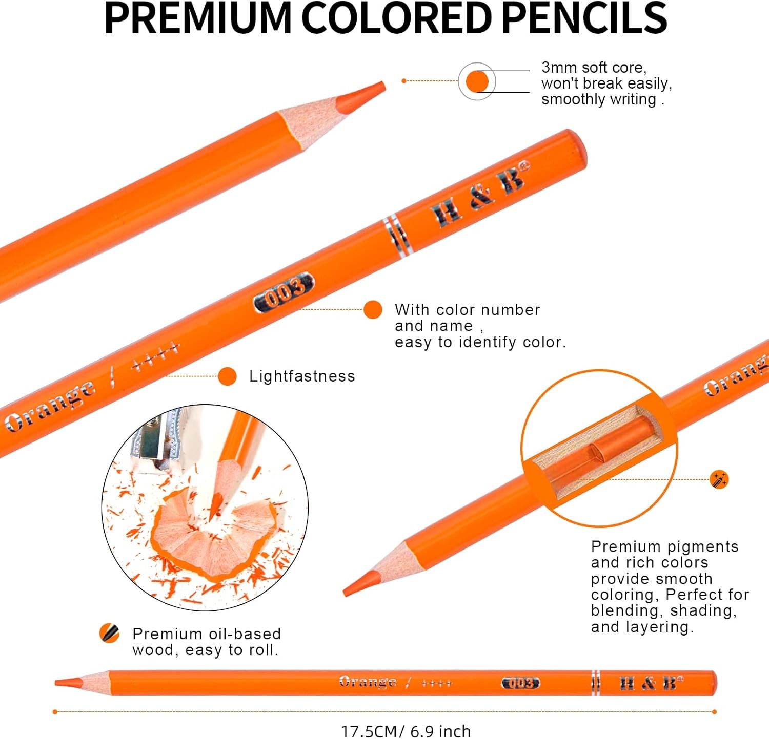 H & B 120 Colored Soft-core Coloring 1 Count (Pack of 120), 120 Colors