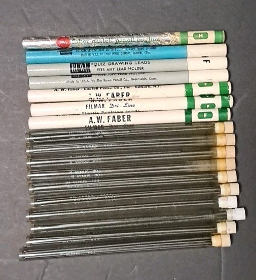 Mechanical Pencil Leads Refills Lot 17 Faber Casteel Venus Ruwe Eagle Drafting