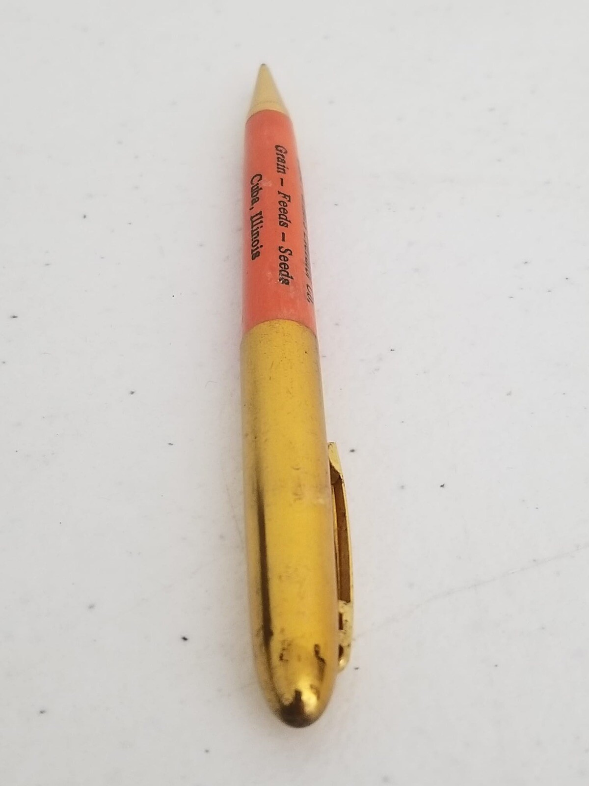 Vintage Everglide Mechanical Pencil Cuba Farmers Elevator Co. Grain Feeds Seeds