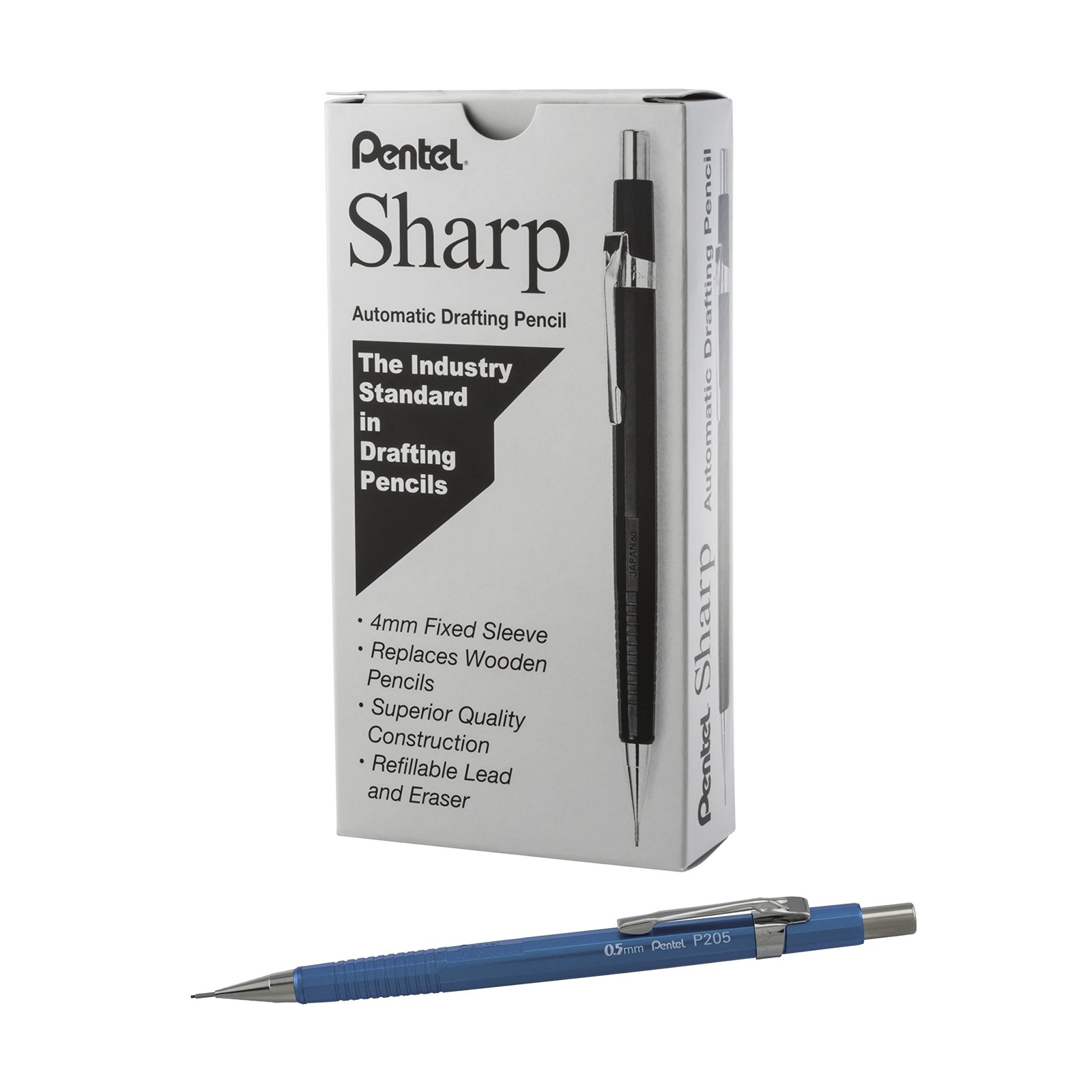 Pentel Sharp Mechanical Pencil, (0.5mm), Metallic Blue Barrel, Box of 12 Penc…