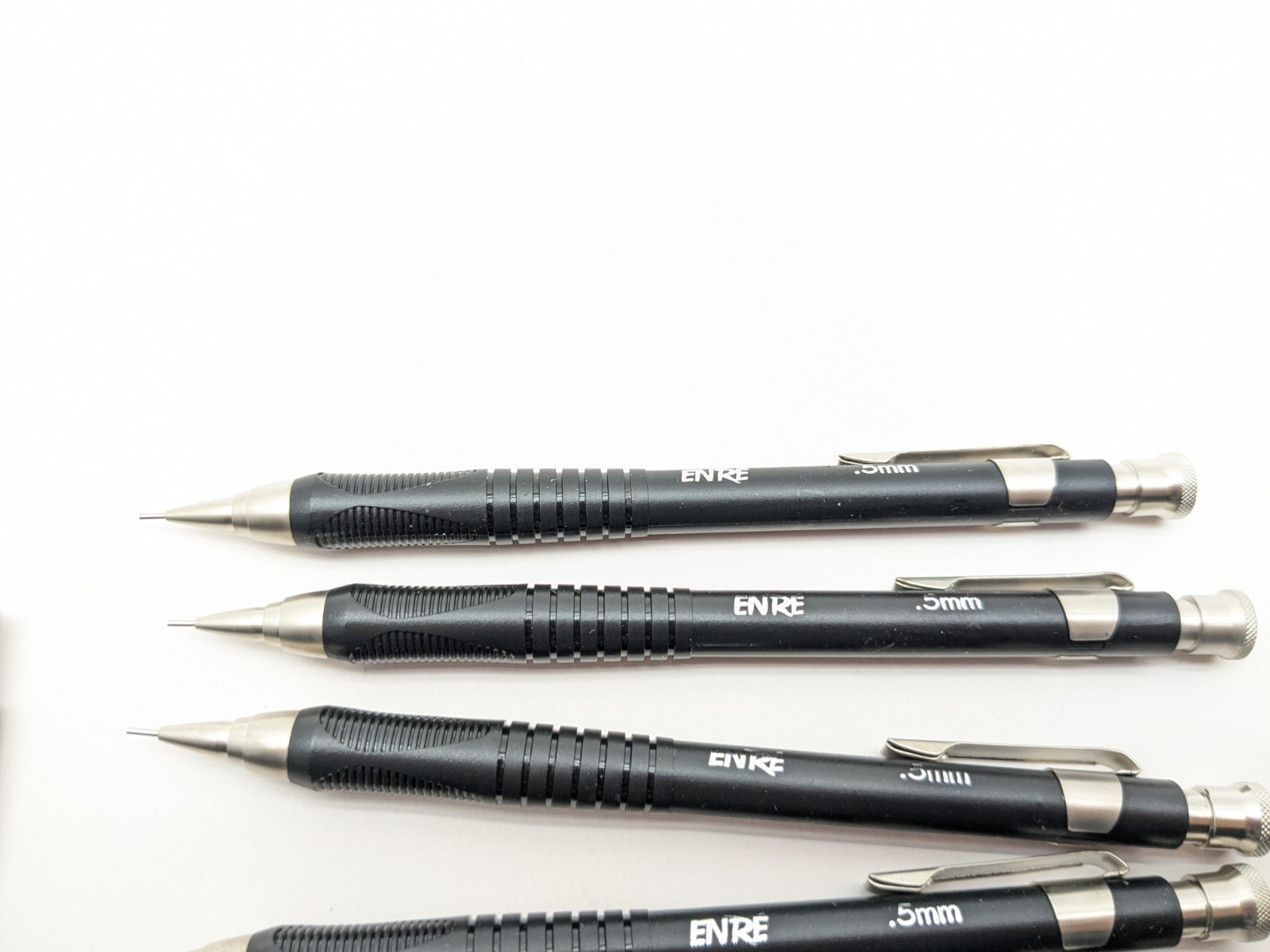 VTG ENRE Mechanical Pencil Ma – .5mm,.7mm Black/Silver Heavy Duty Lot Of 17
