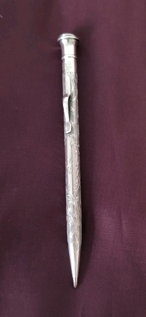 Vintage Wahl Eversharp Sterling Silver Mechanical Pencil, Art Deco Design, 1920s