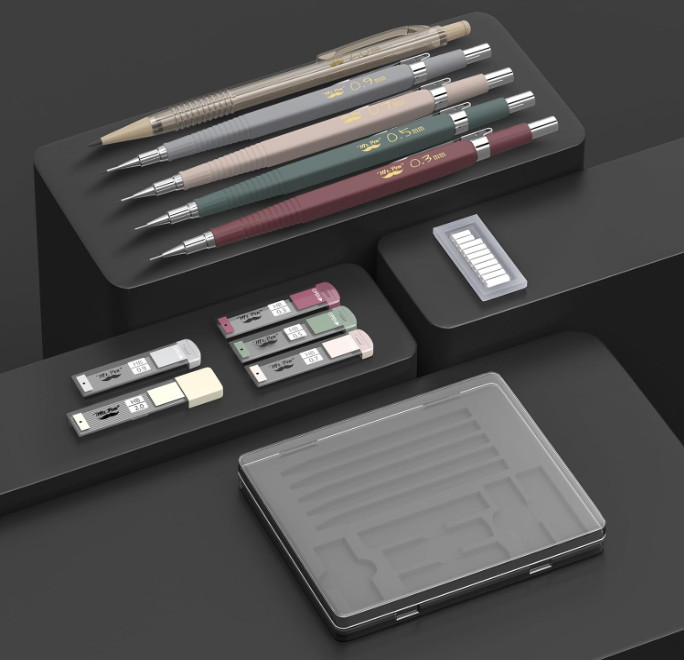 Mr. Pen- Art Mechanical Pencil Set, 5 Sizes (0.3, 0.5, 0.7, 0.9, 2.0mm) | 5 HB L
