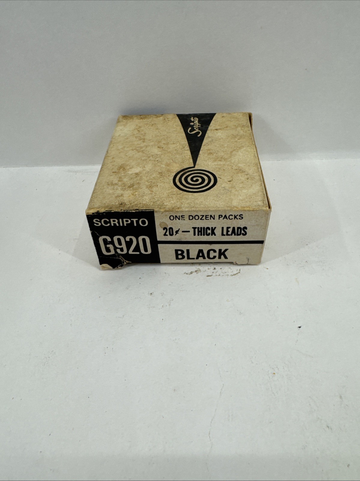 Vintage NEW Scripto Thick Lead G920 Vintage Black 12 Packs