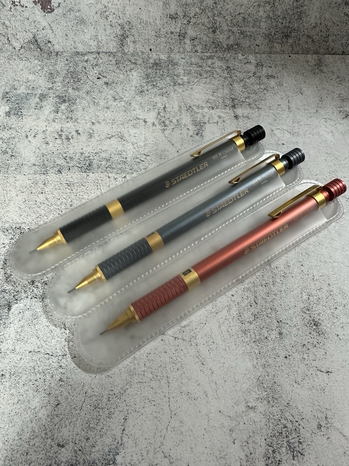 STAEDTLER 925 35 0.5mm Limited Edition Loft Set of 3 Black , Blue And Red