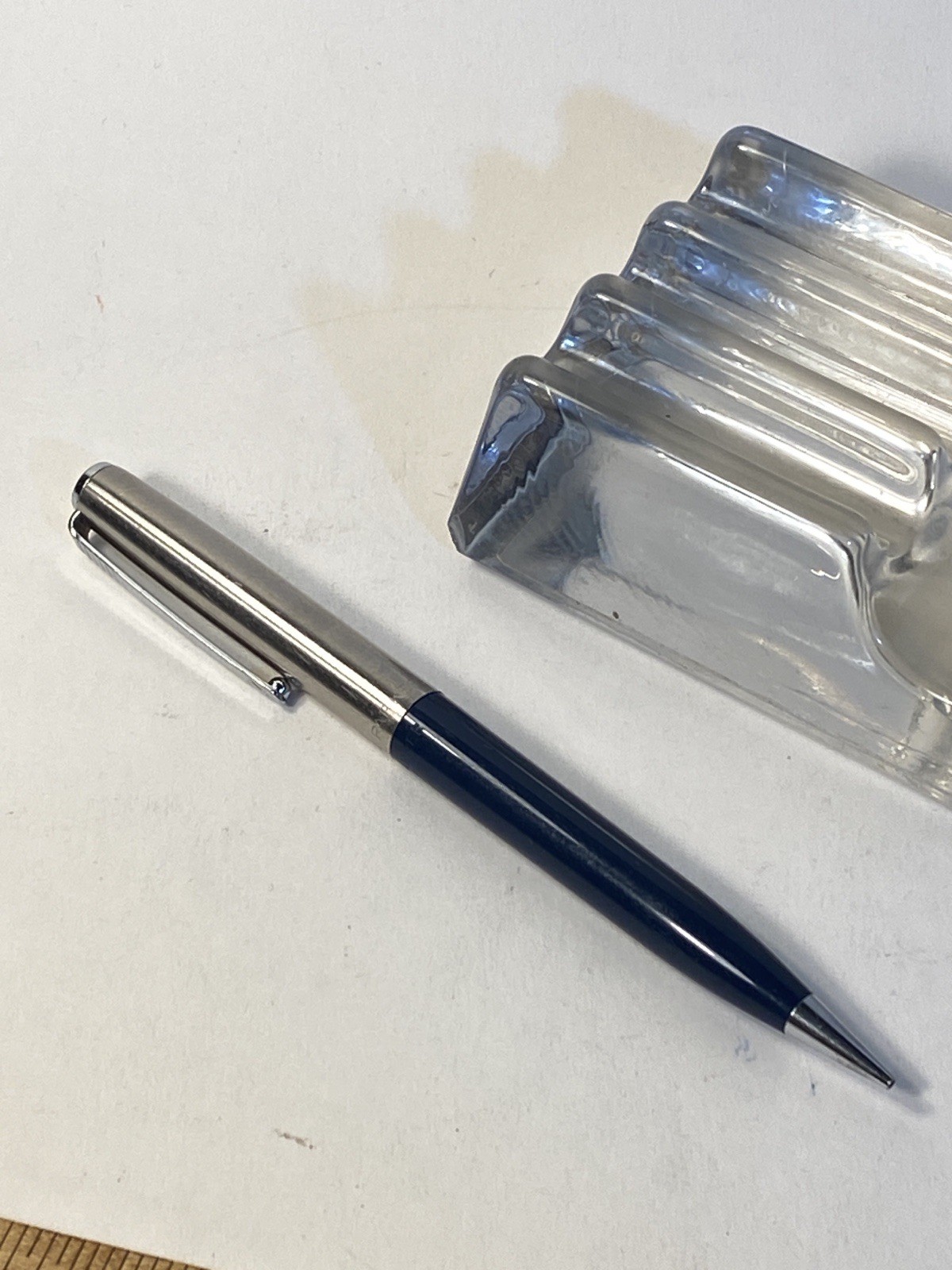 Vintage Parker Mechanical Pencil Dome End Blue 1970s USA