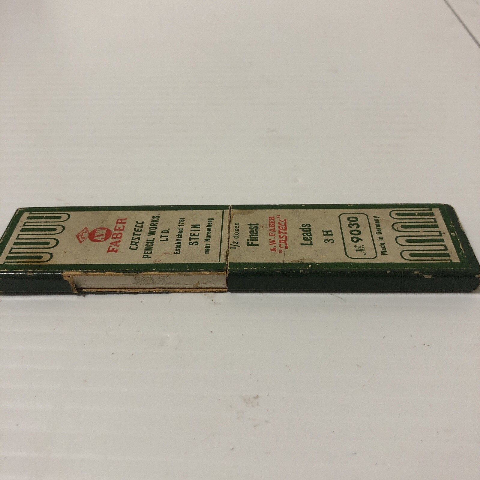 VTG A.W Fiber Castell 1/2 Dozen Pencil Leads 3 H #9030 Made In Germany. Rare